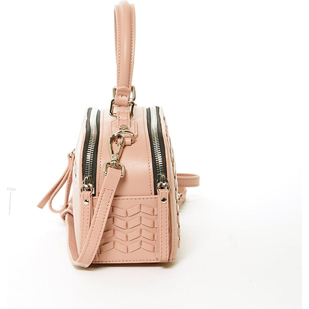 SUSU The Kayla Pink Woven Leather Bag