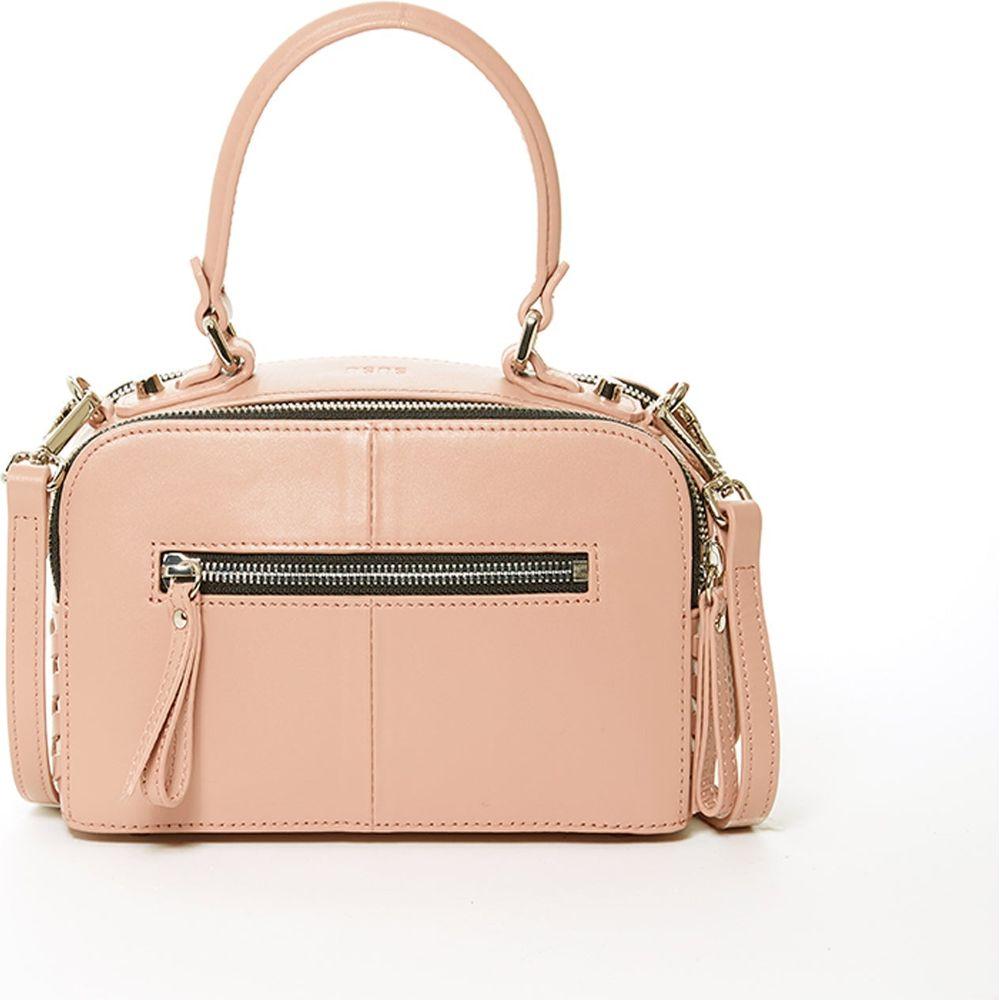 SUSU The Kayla Pink Woven Leather Bag