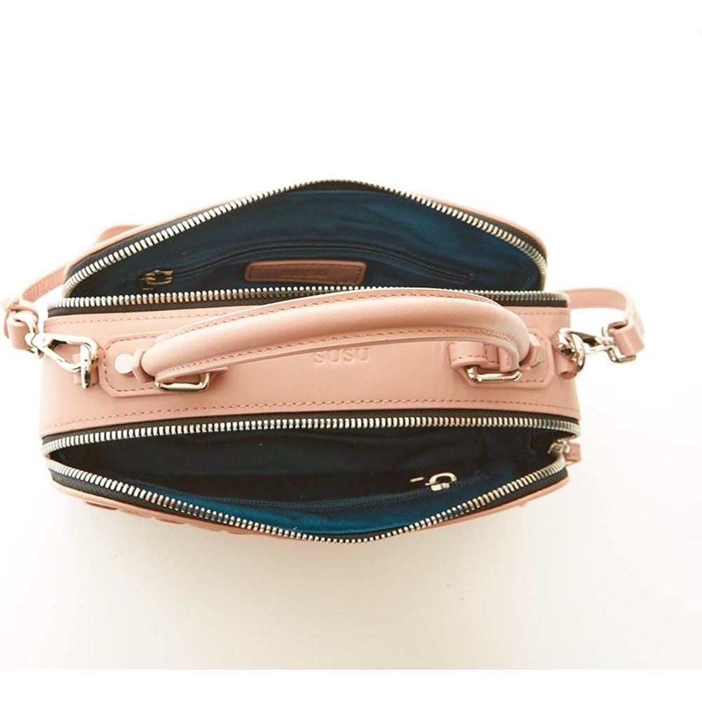 SUSU The Kayla Pink Woven Leather Bag