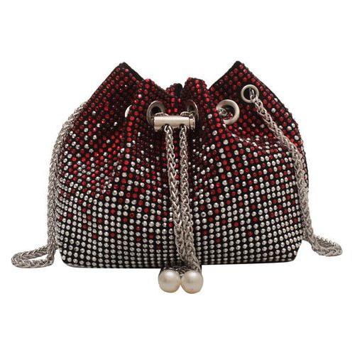 Elegant Vintage Diamond Chain Small Crossbody Bag