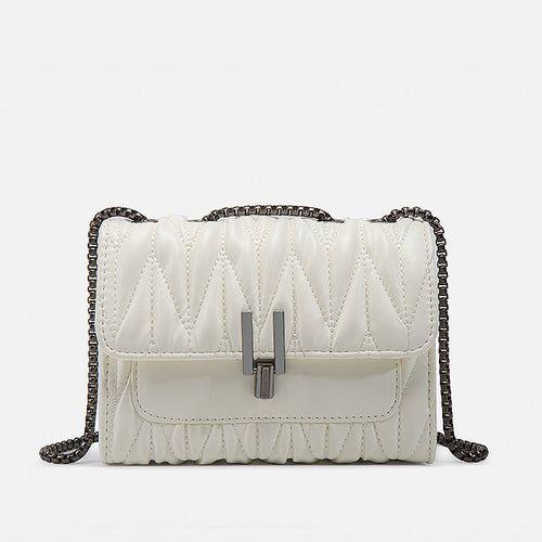 Embroidery Camellia Chain Bag - Exquisite Vegan Leather Crossbody