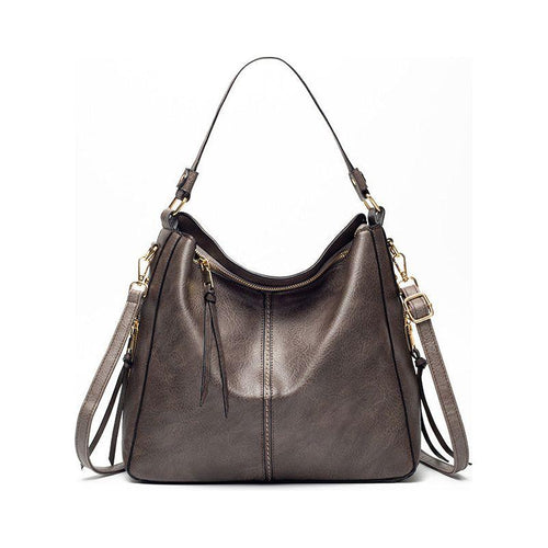 Load image into Gallery viewer, Designer Brand Large Vegan Leather Hobo Handbag
