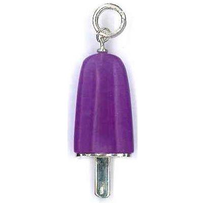 Load image into Gallery viewer, AMBROSINI JEWELS -  PENDENTE ARGENTO 925°  ghiacciolo finitura bianca pietra viola grande (26x15 mm)-0
