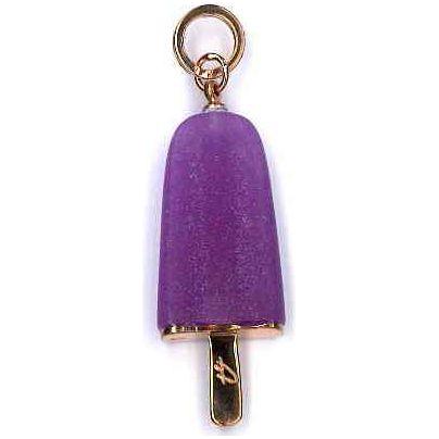 Load image into Gallery viewer, AMBROSINI JEWELS -  PENDENTE ARGENTO 925°  ghiacciolo finitura rosé pietra viola grande (26x15 mm)-0
