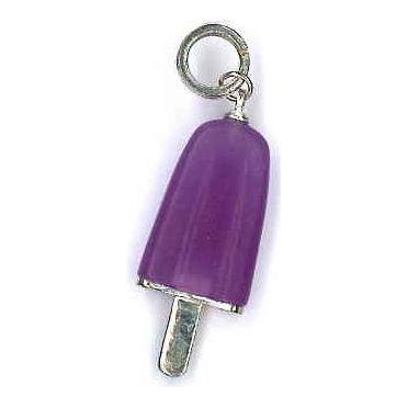 Load image into Gallery viewer, AMBROSINI JEWELS -  PENDENTE ARGENTO 925°  ghiacciolo finitura bianca pietra viola medio (29.5x13 mm)-0
