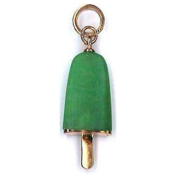 Load image into Gallery viewer, AMBROSINI JEWELS -  PENDENTE ARGENTO 925°  ghiacciolo finitura rosé pietra verde medio (29.5x13 mm)-0
