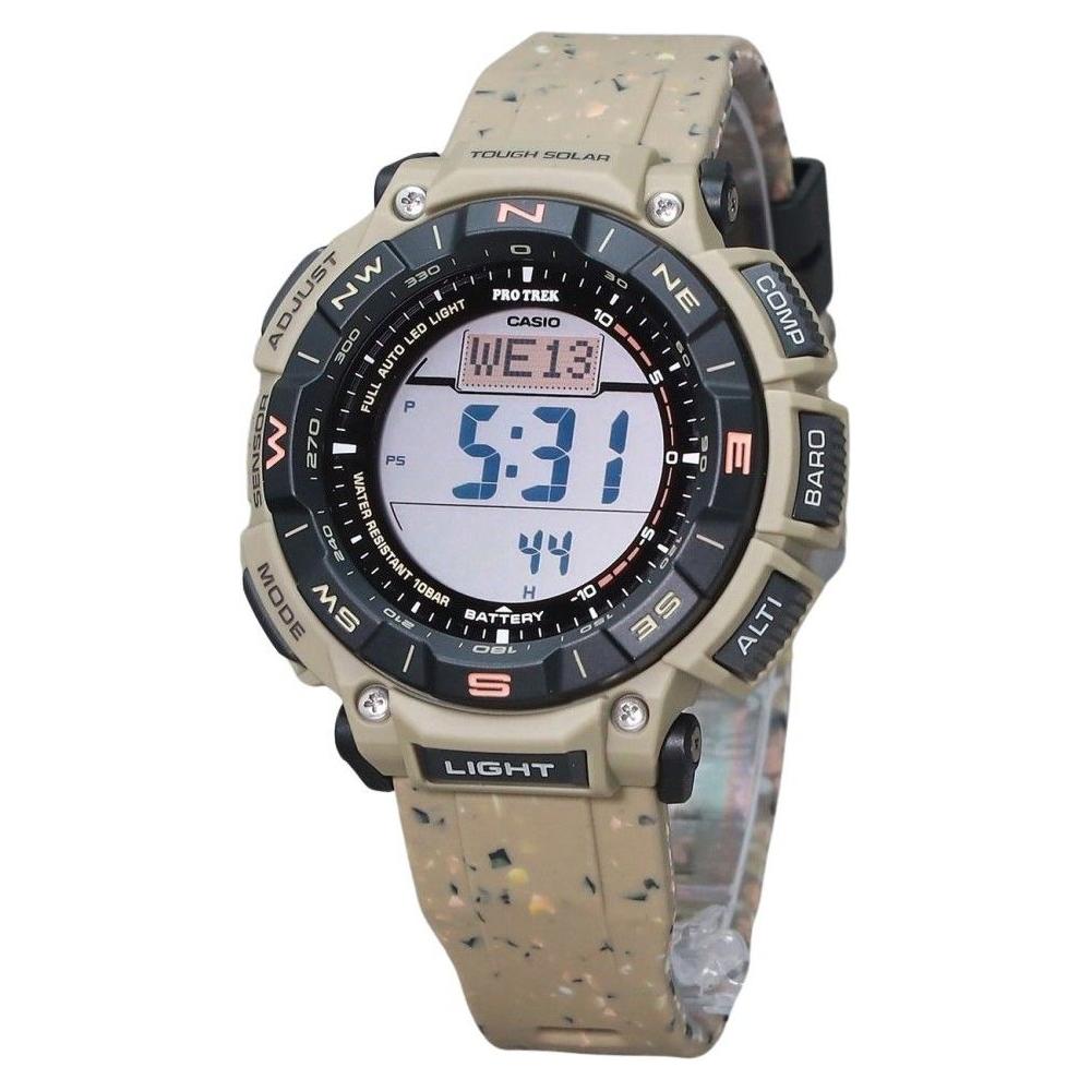 Casio ProTrek Climber Line Digital Beige Silicon Strap Tough Solar PRG-340SC-5 Men's Watch