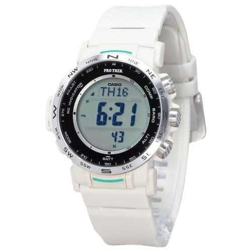 Load image into Gallery viewer, Casio ProTrek Climber Line: Digital White Bio-Based Resin Strap Tough Solar PRW-35-7 Men&#39;s Watch
