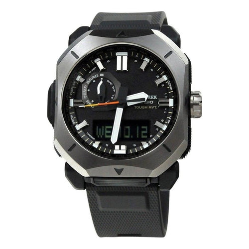 Load image into Gallery viewer, Casio ProTrek Analog Digital Black Bio-Based Resin Grey Dial Tough Solar PRW-6900Y-1 Watch
