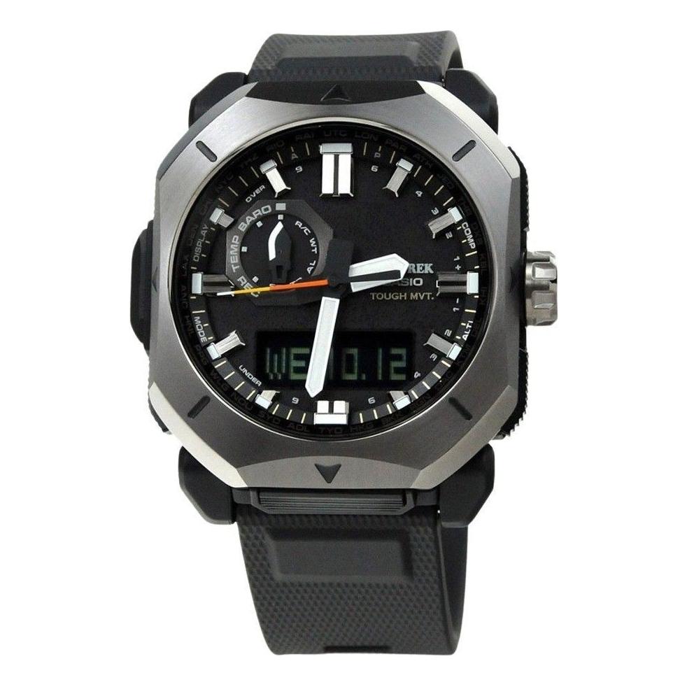 Casio ProTrek Analog Digital Black Bio-Based Resin Grey Dial Tough Solar PRW-6900Y-1 Watch