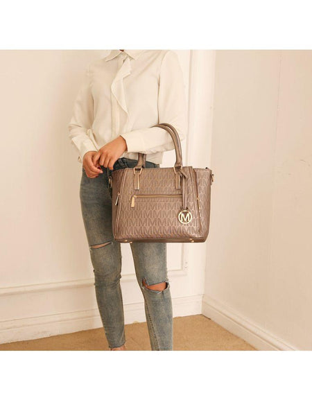 Cairo M Signature Satchel Handbag Vegan Leather Women