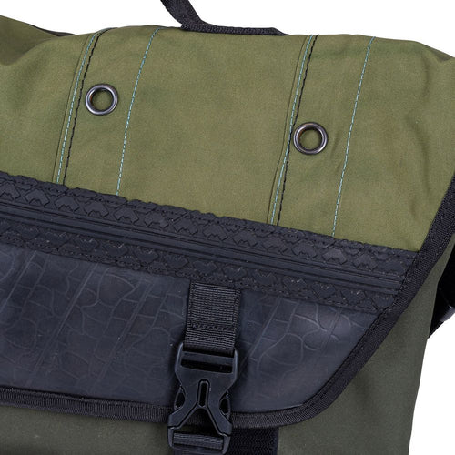 Load image into Gallery viewer, Bradley Upcycled Water Resistant Bike Messenger Bag
