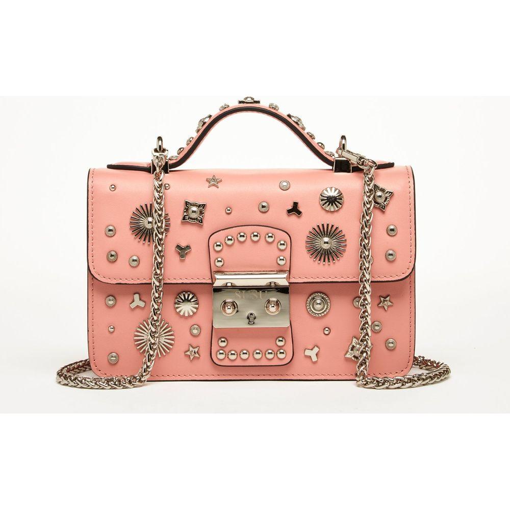 SUSU The Hollywood Leather Crossbody Bag - Exquisite Pale Pink Elegance