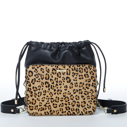 Load image into Gallery viewer, SUSU The Patricia Black Leopard Leather Purse
