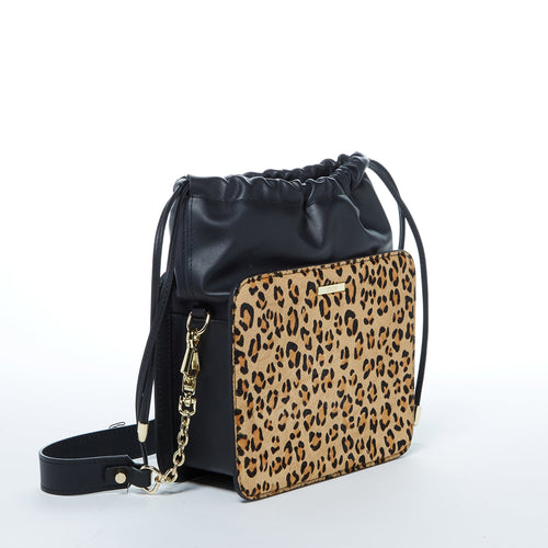 Load image into Gallery viewer, SUSU The Patricia Black Leopard Leather Purse
