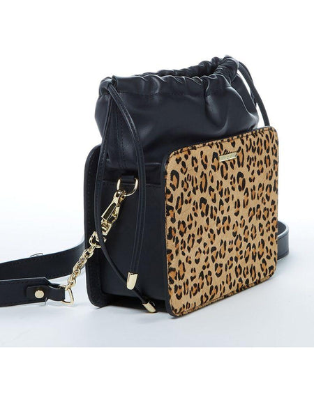 SUSU The Patricia Black Leopard Leather Purse