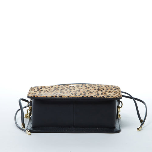 Load image into Gallery viewer, SUSU The Patricia Black Leopard Leather Purse
