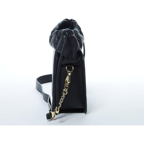 Load image into Gallery viewer, SUSU The Patricia Black Leather Bucket Bag with Snakeskin Design
