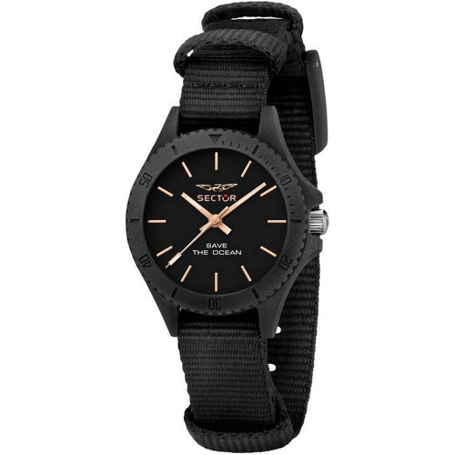 Load image into Gallery viewer, Sector Save The Ocean Black Sunray Dial Quartz R3251539501 Women&#39;s Watch
