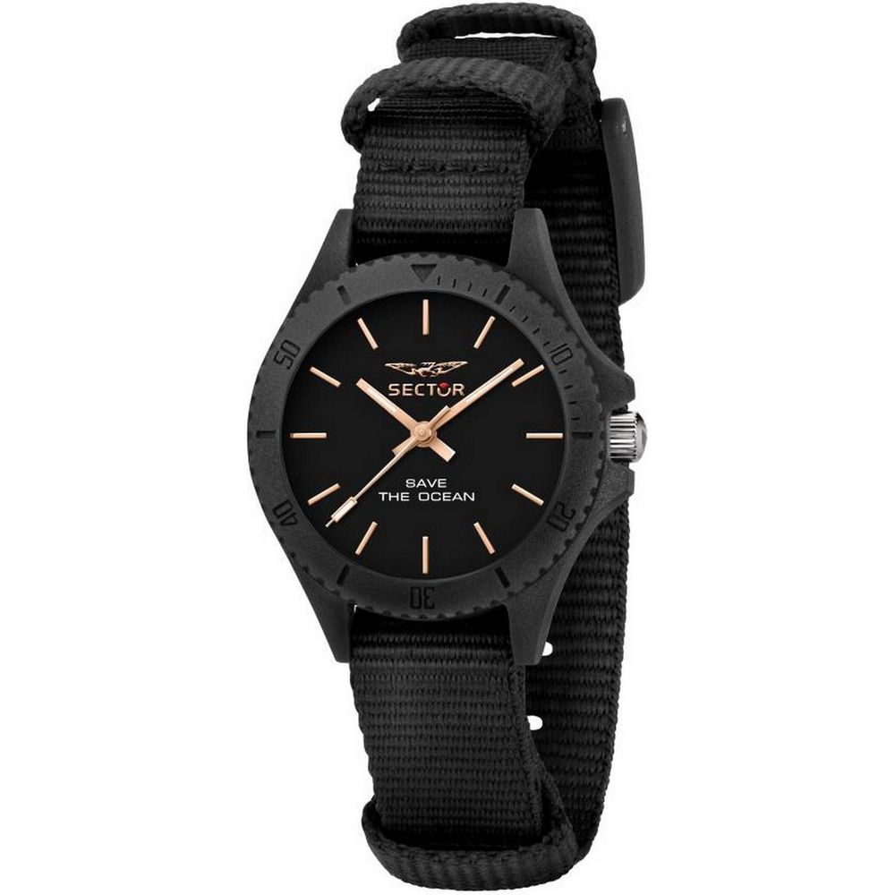 Sector Save The Ocean Black Sunray Dial Quartz R3251539501 Women's Watch