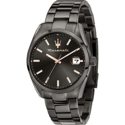 Load image into Gallery viewer, Maserati Attrazione Stainless Steel Black Dial Quartz Men&#39;s Watch
