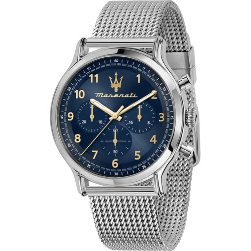 Load image into Gallery viewer, Maserati Epoca Limited Edition Chronograph Stainless Steel Mesh Blue Dial Men&#39;s Watch
