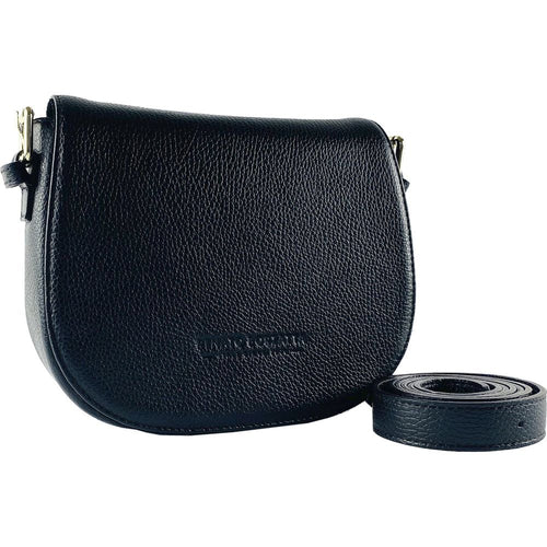 Load image into Gallery viewer, RENATO BORZATTA RB1002A | Luxurious Black Leather Crossbody Bag
