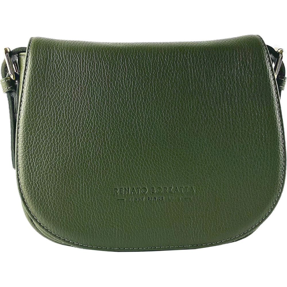 RENATO BORZATTA RB1002E - Elegant Green Leather Crossbody Bag