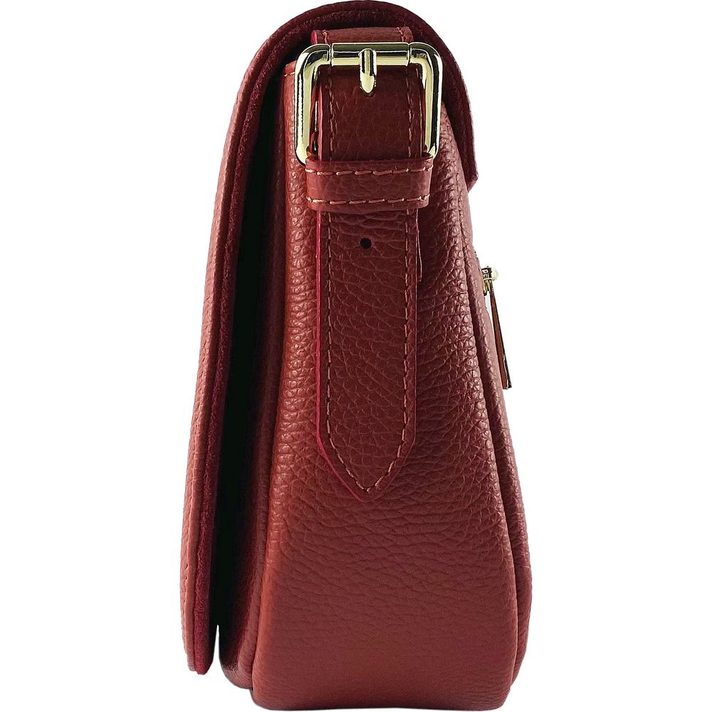 RENATO BORZATTA RB1002V | Luxurious Red Leather Crossbody Bag