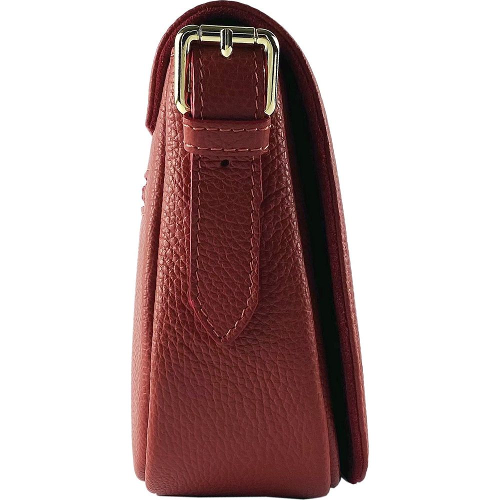 RENATO BORZATTA RB1002V | Luxurious Red Leather Crossbody Bag