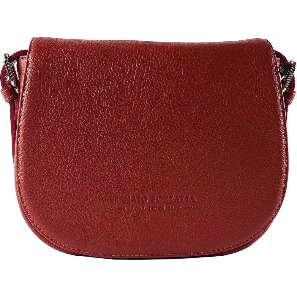 RENATO BORZATTA RB1002V | Luxurious Red Leather Crossbody Bag