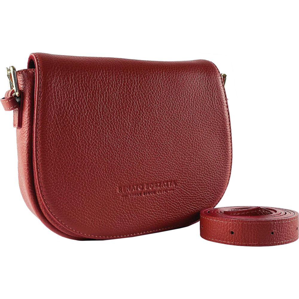 RENATO BORZATTA RB1002V | Luxurious Red Leather Crossbody Bag