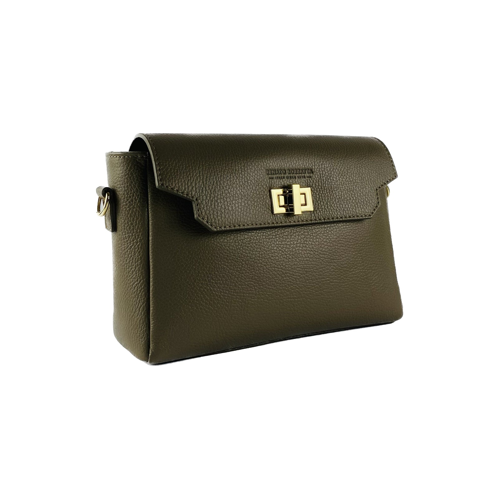 RB1003AQ | Borsa a Tracolla in Vera Pelle Made in Italy con Tracolla