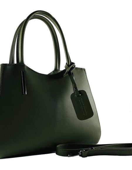 RENATO BORZATTA RB1004E - Luxurious Handcrafted Green Leather Tote Bag