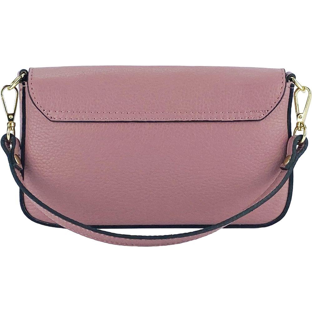 RENATO BORZATTA Mini Leather Shoulder Bag with Removable Chain Strap