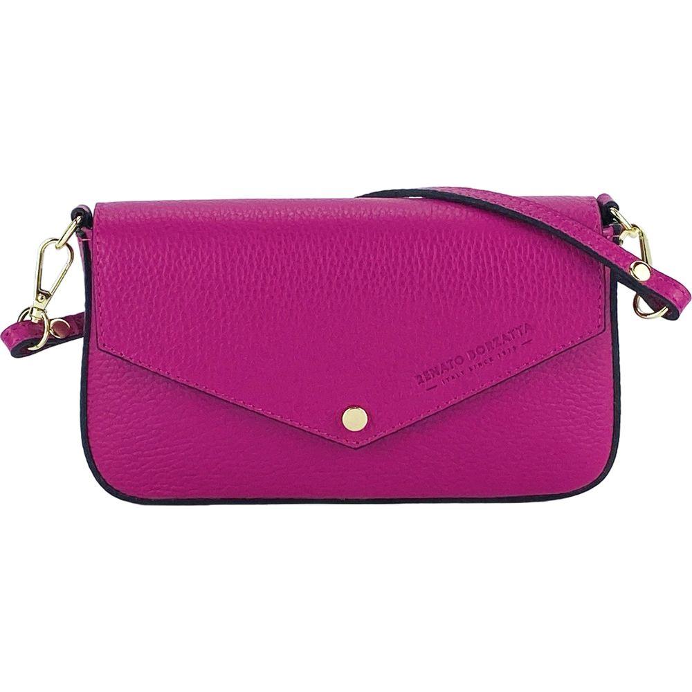 RENATO BORZATTA Small Fuchsia Shoulder Bag with Removable Chain Strap