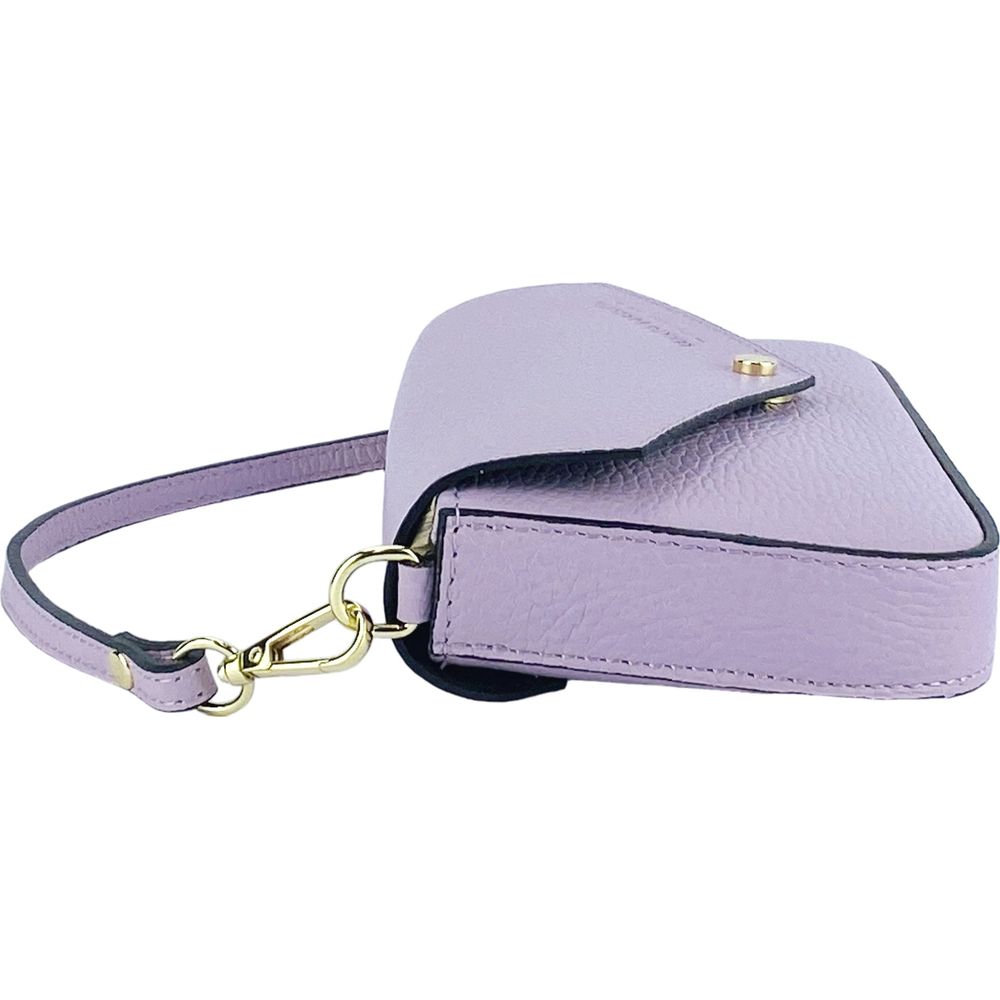 RENATO BORZATTA Small Shoulder Bag with Removable Chain Strap in Lilac