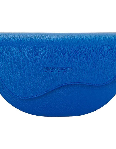 RENATO BORZATTA Royal Blue Italian Leather Crossbody Bag