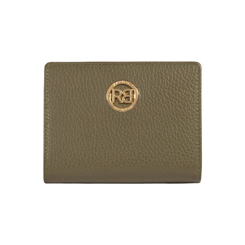 Load image into Gallery viewer, RB1080GAG | Portafogli Donna Made in Italy in Vera Pelle grana Dollaro. Colore Verde Oliva. Dimensioni (da chiuso): cm 13 x 9 x 2,5-0
