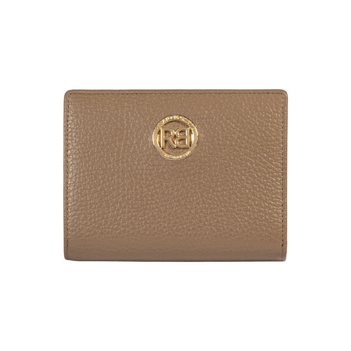 Load image into Gallery viewer, RB1080GAQ | Portafogli Donna Made in Italy in Vera Pelle grana Dollaro. Colore Taupe. Dimensioni (da chiuso): cm 13 x 9 x 2,5-0
