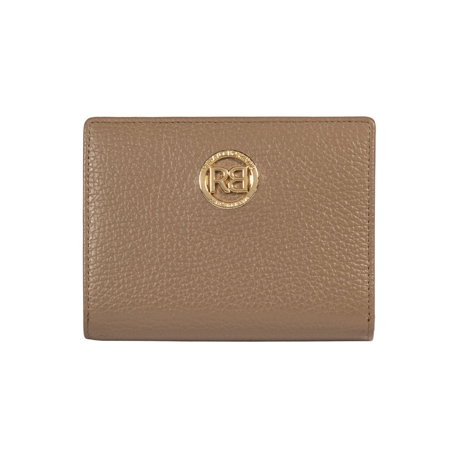 RB1080GAQ | Portafogli Donna Made in Italy in Vera Pelle grana Dollaro. Colore Taupe. Dimensioni (da chiuso): cm 13 x 9 x 2,5-0