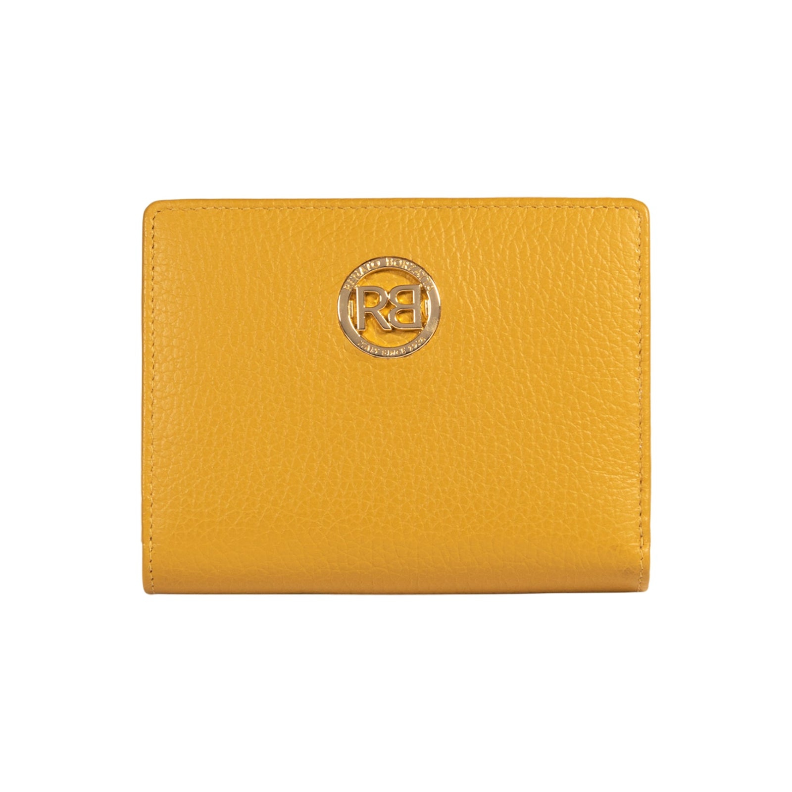 RB1080GAR | Portafogli Donna Made in Italy in Vera Pelle grana Dollaro. Colore Senape. Dimensioni (da chiuso): cm 13 x 9 x 2,5-0