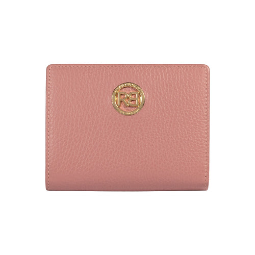 Load image into Gallery viewer, RB1080GAZ | Portafogli Donna Made in Italy in Vera Pelle grana Dollaro. Colore Rosa Antico. Dimensioni (da chiuso): cm 13 x 9 x 2,5-0
