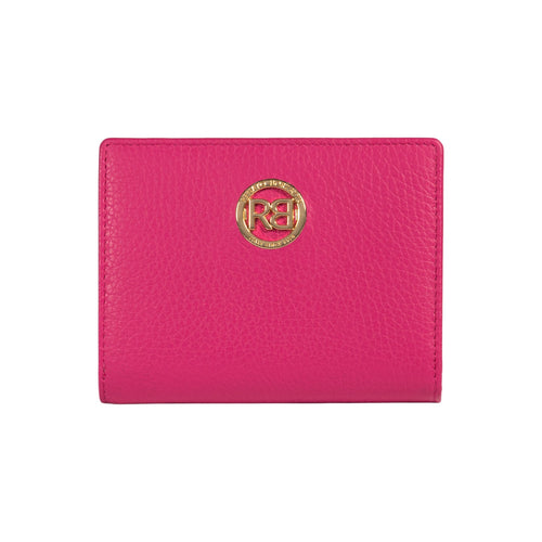 Load image into Gallery viewer, RB1080GBE | Portafogli Donna Made in Italy in Vera Pelle grana Dollaro. Colore Fuxia. Dimensioni (da chiuso): cm 13 x 9 x 2,5-0
