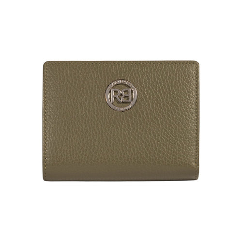 Load image into Gallery viewer, RB1080SAG | Portafogli Donna Made in Italy in Vera Pelle grana Dollaro. Colore Verde Oliva. Dimensioni (da chiuso): cm 13 x 9 x 2,5-0
