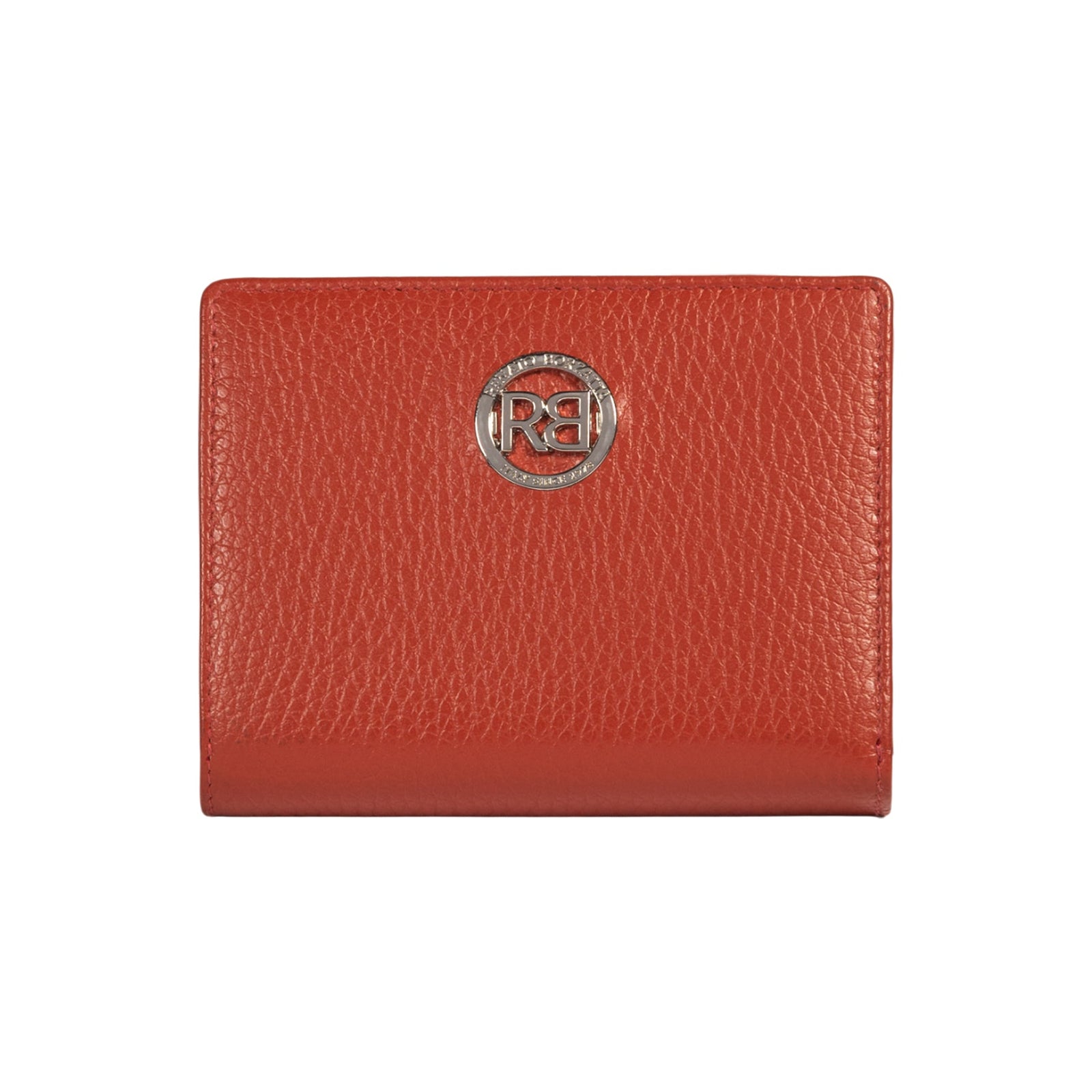 RB1080SAM | Portafogli Donna Made in Italy in Vera Pelle grana Dollaro. Colore Paprika. Dimensioni (da chiuso): cm 13 x 9 x 2,5-0