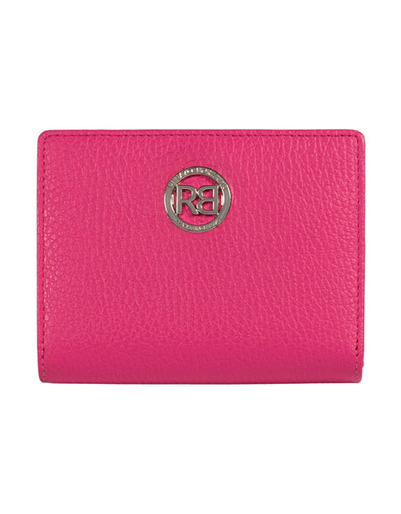 RB1080SBE | Portafogli Donna Made in Italy in Vera Pelle grana Dollaro. Colore Fuxia. Dimensioni (da chiuso): cm 13 x 9 x 2,5-0