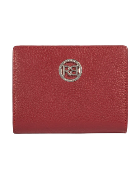 RB1080SQ | Portafogli Donna Made in Italy in Vera Pelle grana Dollaro. Colore Rubino. Dimensioni (da chiuso): cm 13 x 9 x 2,5-0