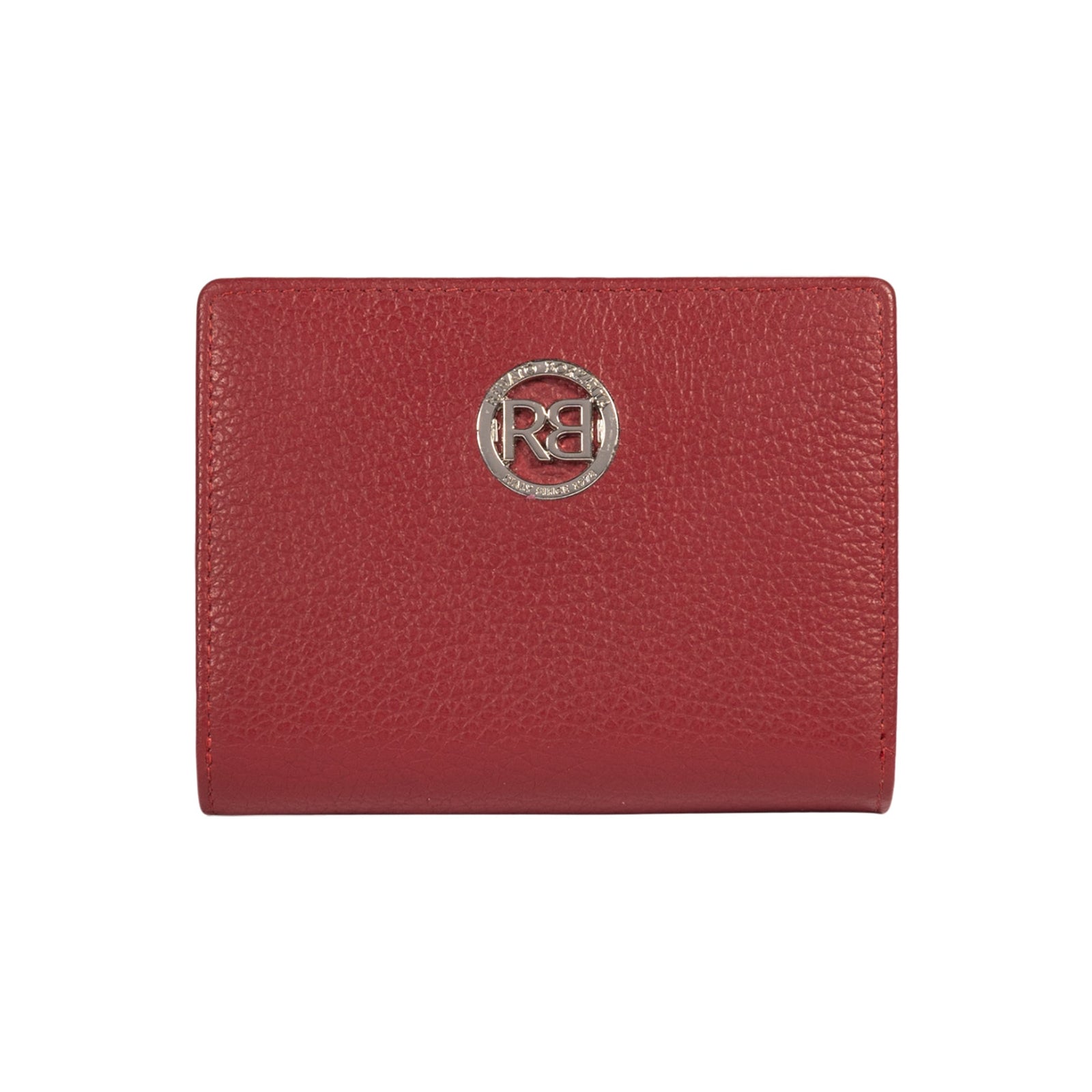 RB1080SQ | Portafogli Donna Made in Italy in Vera Pelle grana Dollaro. Colore Rubino. Dimensioni (da chiuso): cm 13 x 9 x 2,5-0