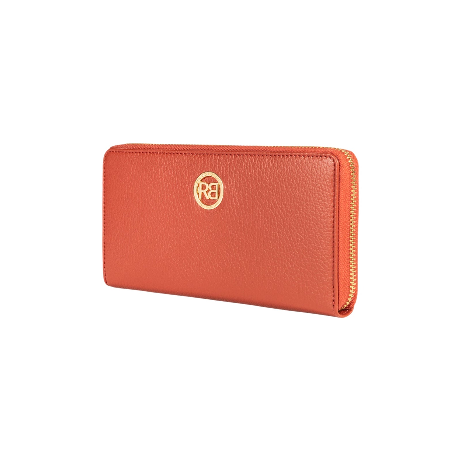 RB1081GAM | Portafogli Donna con chiusura lampo Made in Italy in Vera Pelle grana Dollaro. Colore Paprika. Dimensioni: cm 20 x 10 x 2,5-1